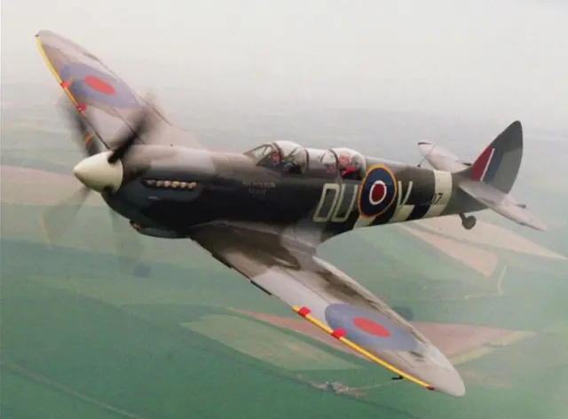 Spitfire in flight