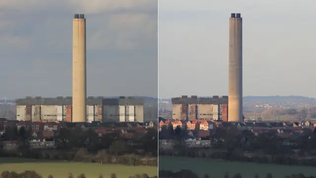 Didcot damage before and after