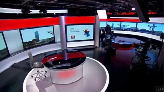 BBC Scotland Pacific Quay news studio