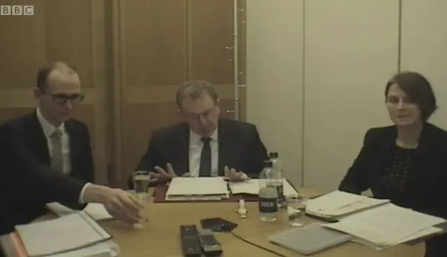 Scottish Secretary David Mundell giving evidence to the Devolution Committee via video link