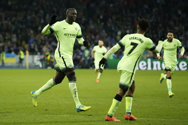 Yaya Toure celebrates