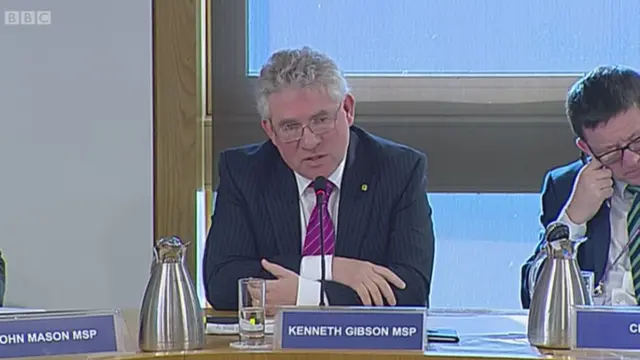 Committee convener Kenneth Gibson