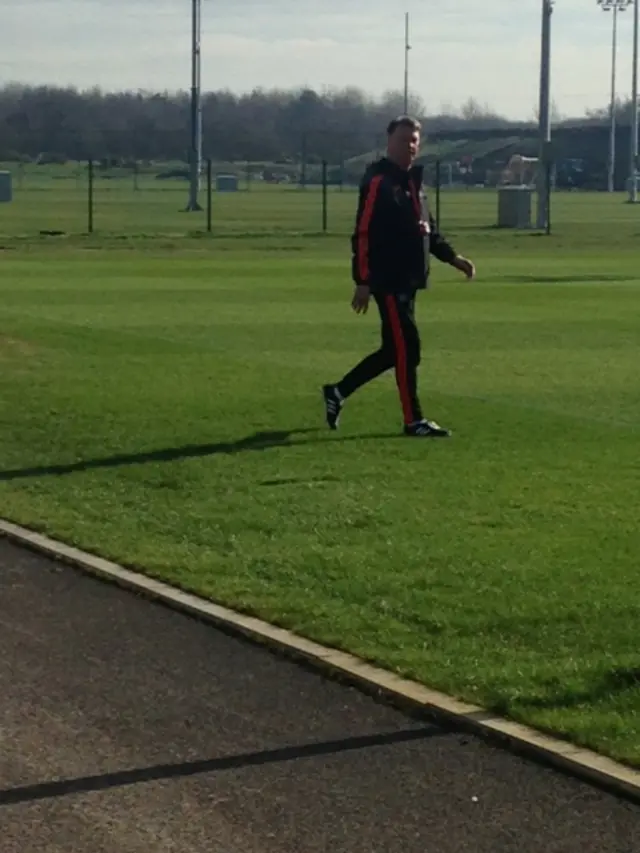 Louis van Gaal at Manchester United training