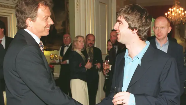 Tony Blair and Noel Gallagher