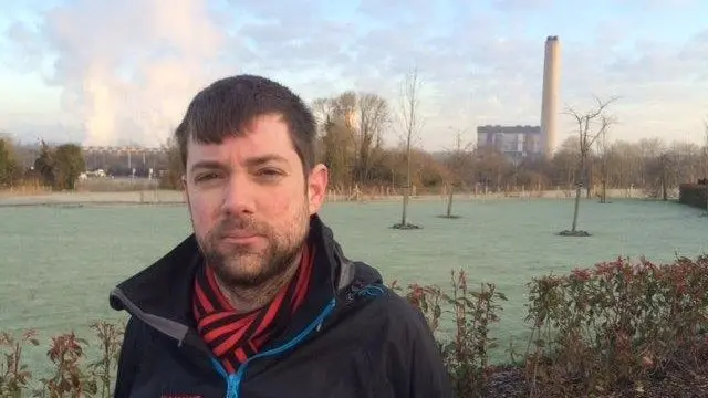 Ed Byard in front of Didcot