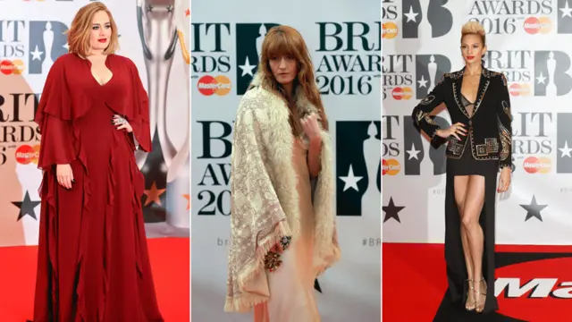 Adele, Florence Welch and Alesha Dixon