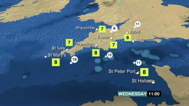 Devon and Cornwall weather