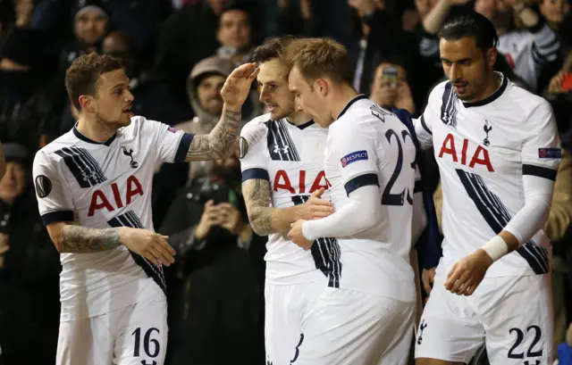 Tottenham celebrate