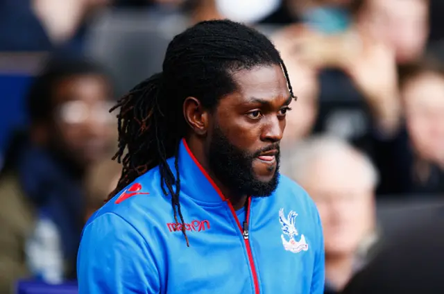 Crystal Palace forward Emmanuel Adebayor