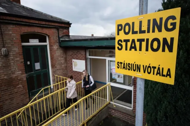 Polling station in Dublin