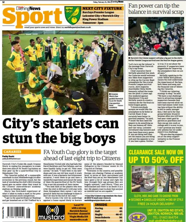 Norwich Evening News sports