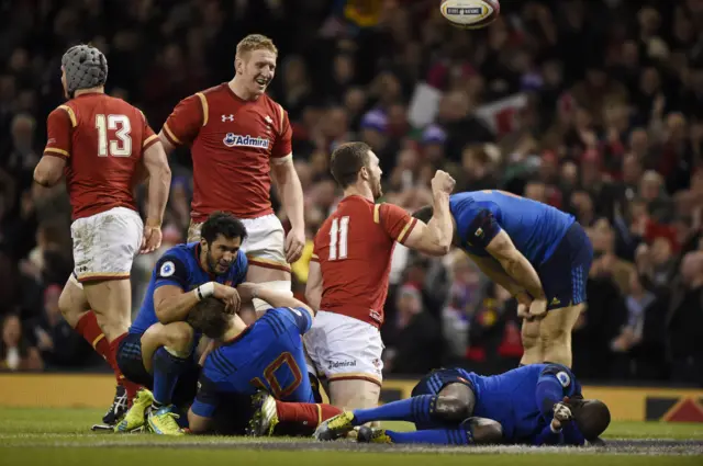 George North celebrates