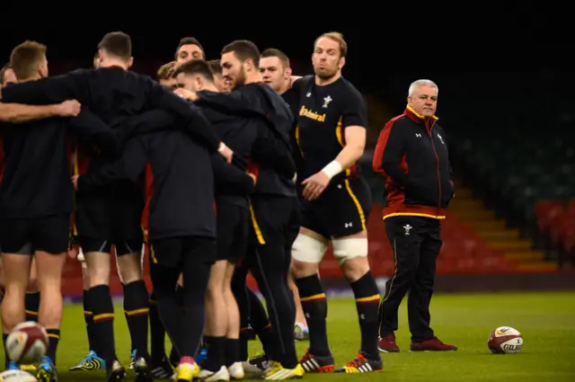 Wales huddle