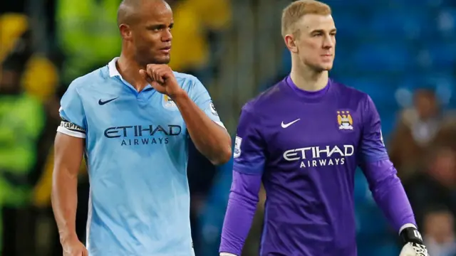 Vincent Kompany and Joe Hart