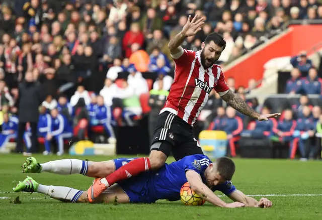 Gary Cahill and Charlie Austin