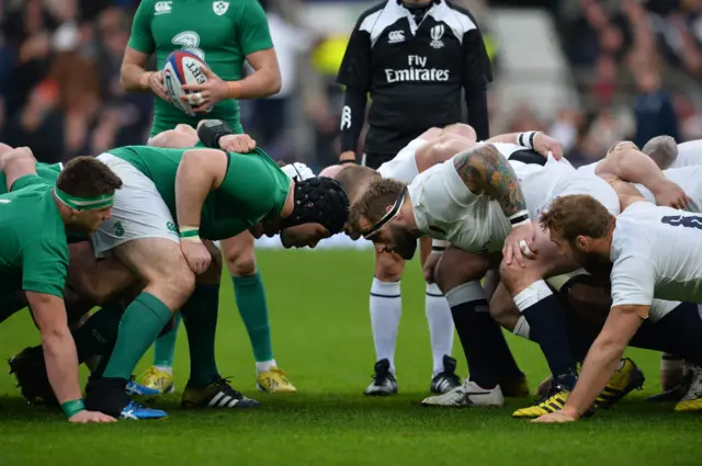 England and Ireland prepare to scrum