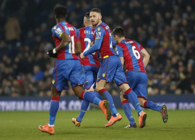 Crystal Palace players are chasing an equaliser