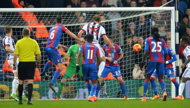 Craig Dawson heads West Brom's second