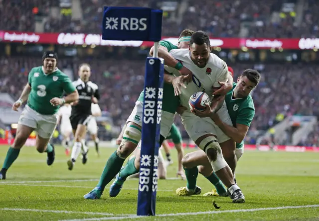 Billy Vunipola is tackled