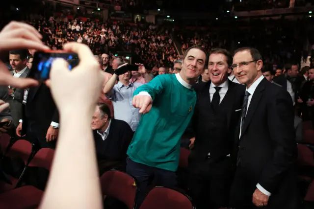 James Nesbitt, AP McCoy and Martin O'Neill