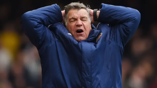 Sam Allardyce looks dejected