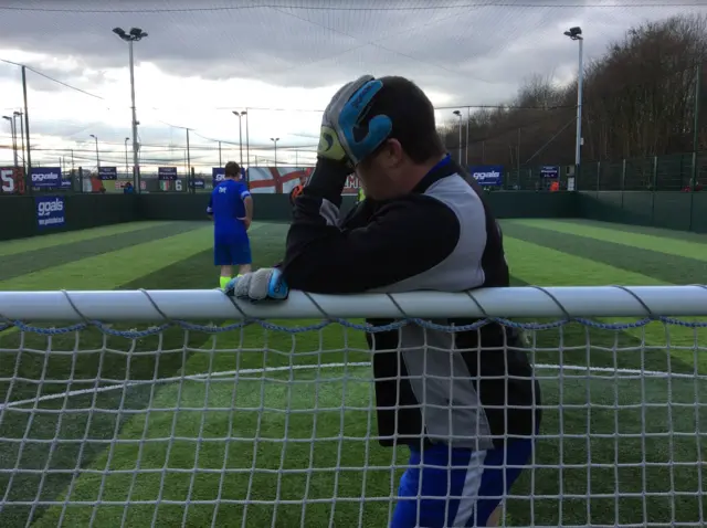 Yorkshire Vets goalkeeper 'Love Machine'