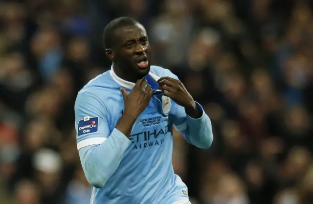 Yaya Toure celebrates