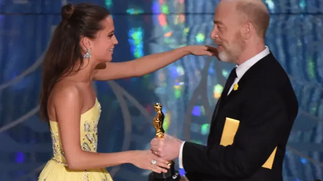 Alicia Vikander and JK Simmons