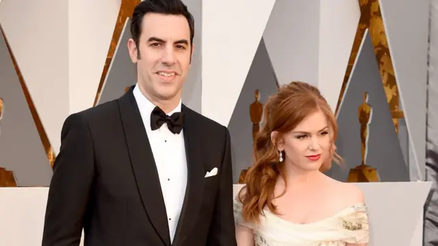 Sacha Baron Cohen and Isla Fisher