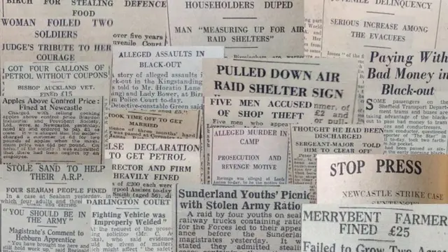 WW2 newspaper crime reports