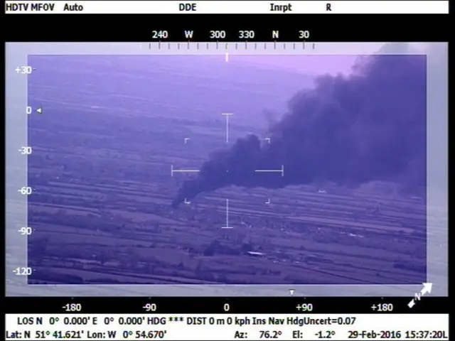 Pillar of smoke from farm fire