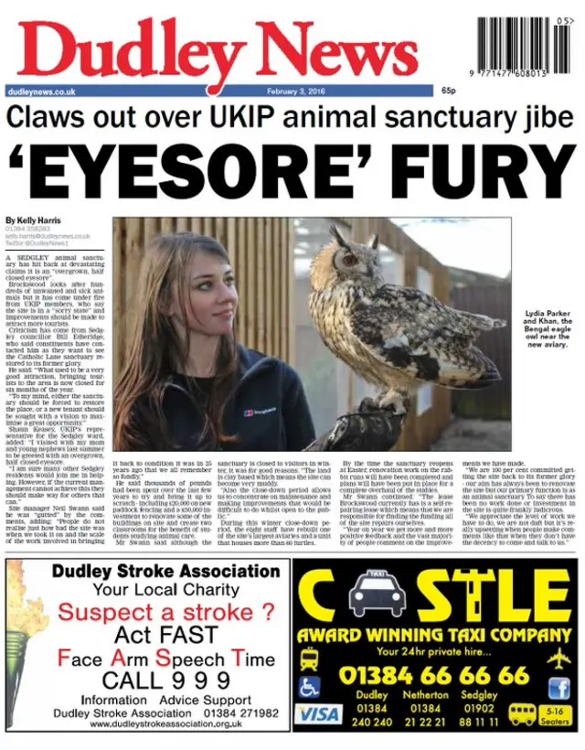 Dudley News frontpage