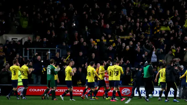 Oxford players celebrate making it to the JPT final