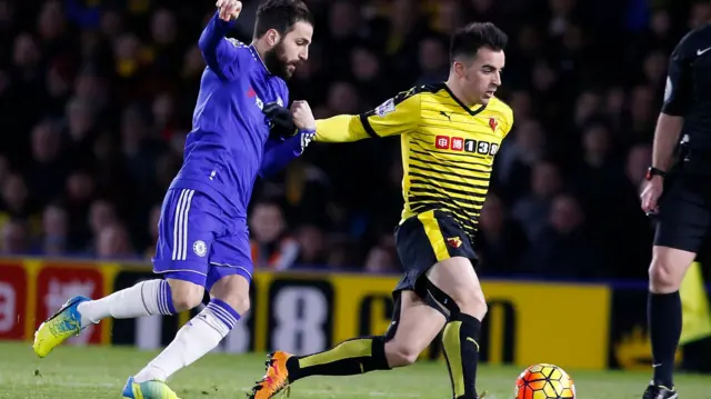 Jurado battles with Cesc Fabregas