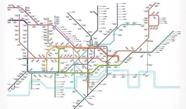 Tube map with property prices