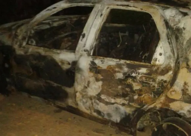 Burnt car