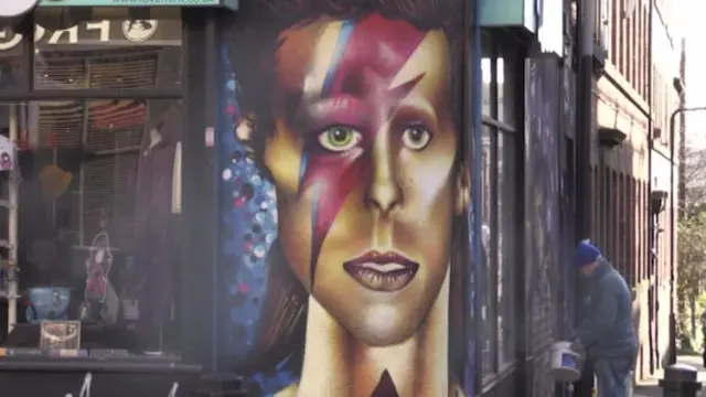 David Bowie mural in Sheffield