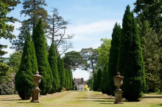 View of the mansion gardens