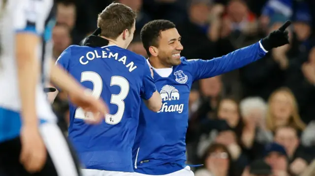 Aaron Lennon celebrates