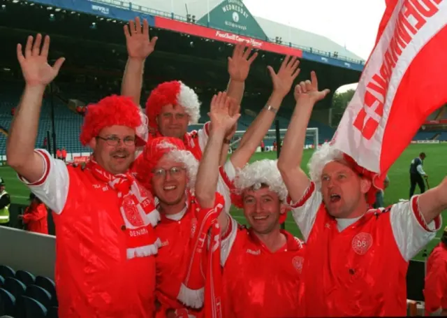 Danish football fans in Sheffield