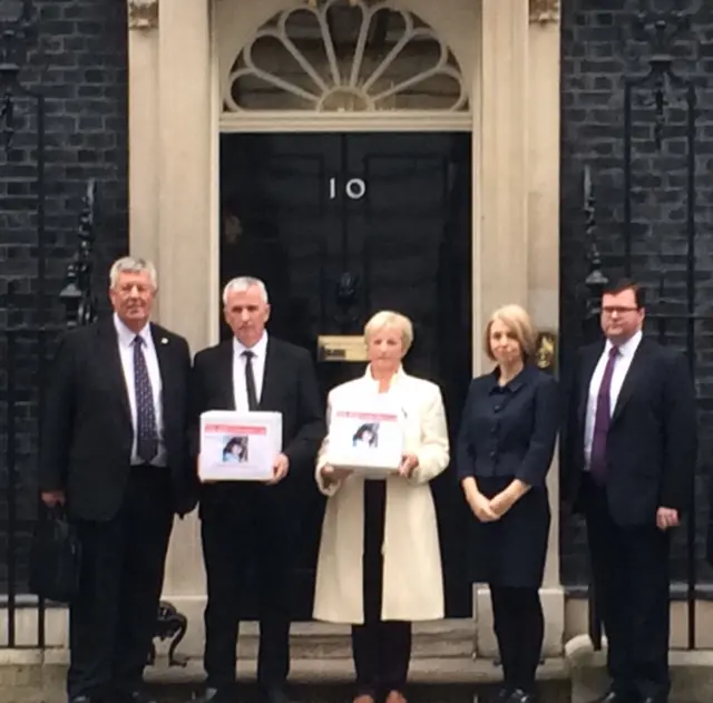 Marie McCourt, Conor McGinn MP and others at Number 10