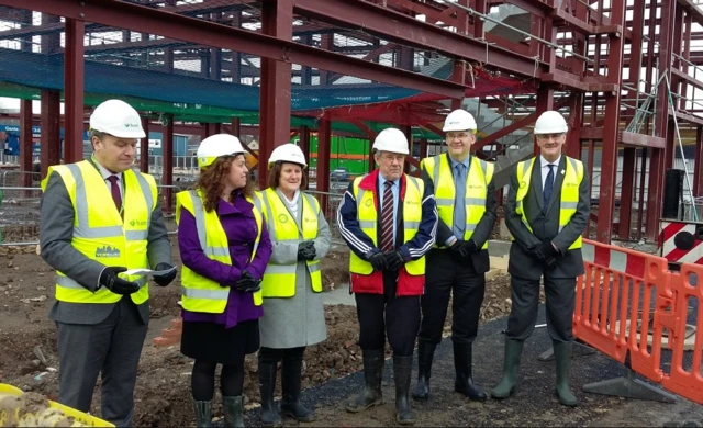 Stone laying ceremony at Olympic Legacy Park in Sheffield