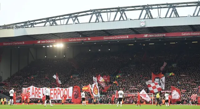 Liverpool fans at Anfield