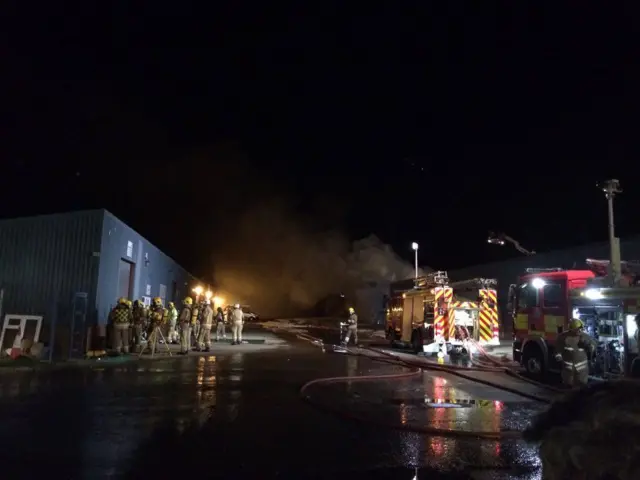FIre at industrial unit in Ross-on-Wye