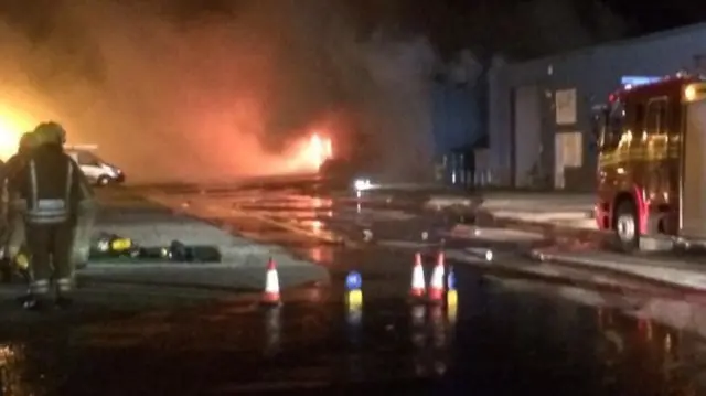 Fire at industrial unit