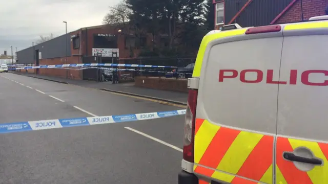 Police cordon in Digbeth