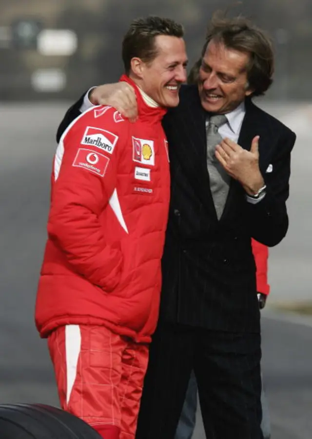 Michael Schumacher and Luca Di Montezemolo