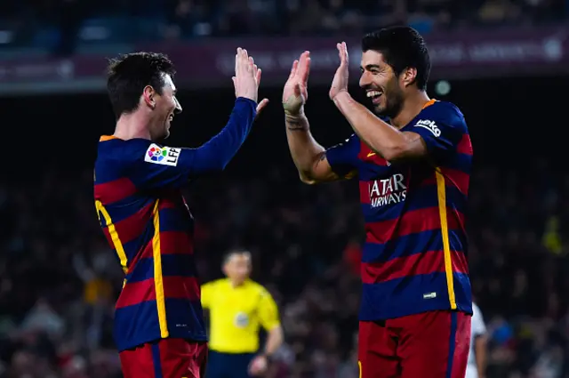 Lionel Messi and Luis Suarez