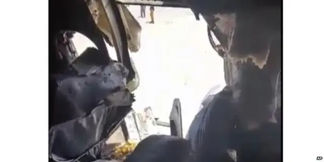 massive hole in fuselage