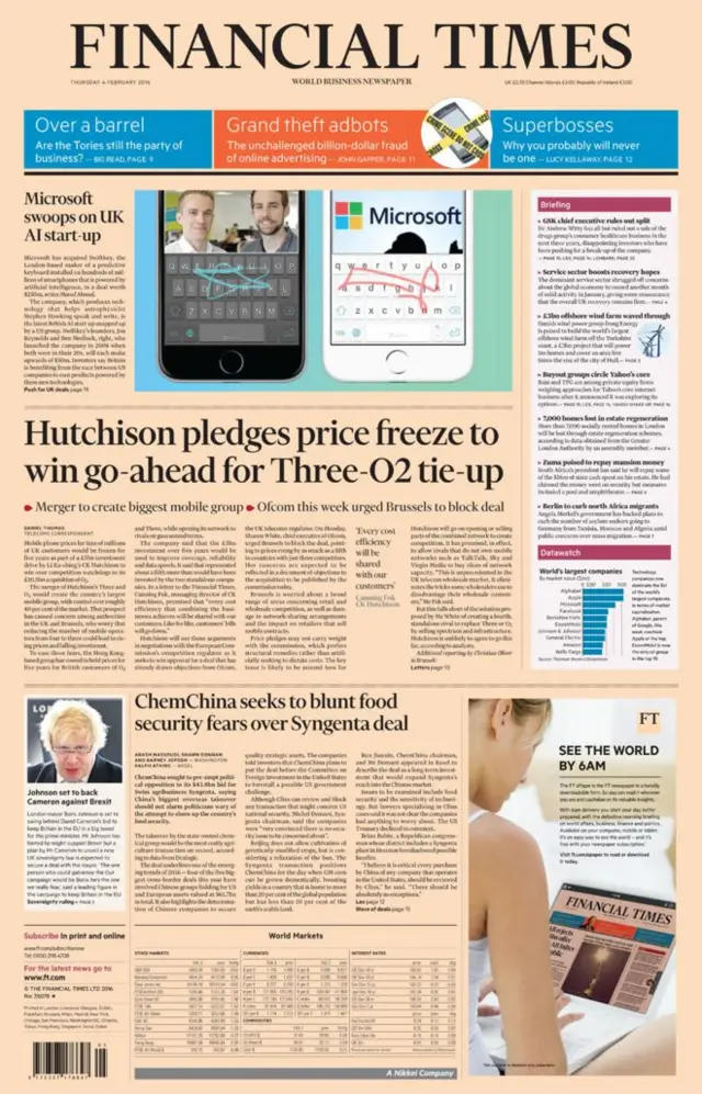 FT front page